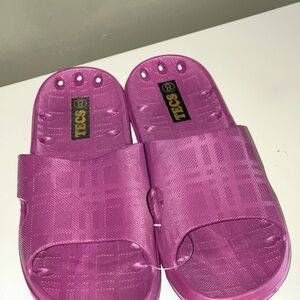 TECS Pink Slide Sandals Size 8